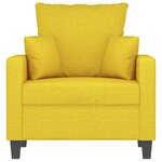 vidaXL Fauteuil Jaune clair 60 cm Tissu