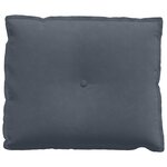 vidaXL Coussin de Dos Gris foncé 60 x 50 cm Tissu en velours côtelé