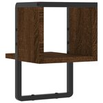 vidaXL Étagère murale avec barre chêne marron 20x25x30 cm