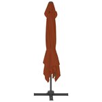 vidaXL Parasol de jardin en porte-à-faux avec mât en aluminium