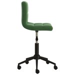 vidaXL Chaises pivotantes à manger lot de 2 vert foncé velours