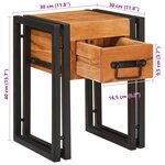 vidaXL Table d'appoint 30 x 30 x 40 cm Bois d'acacia massif et métal