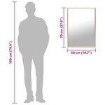 vidaXL Miroir Doré 70x50 cm