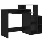 vidaXL Bureau avec Rangement Chêne noir 120.5 x 44 x 88.5 cm