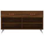 vidaXL Banc à chaussures chêne marron 102x35x55 cm bois d'ingénierie