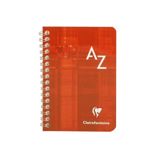 Clairefontaine :  Répertoire à spirales 9.5 x 14 cm - Petits carreaux - Orange