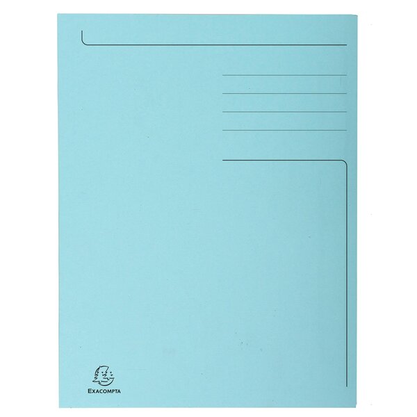 Chemise Imprimée 3 Rabats Forever® 280gm2 - Bleu Clair - X 50 - Exacompta