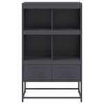 vidaXL Buffet haut anthracite 68x39x111 5 cm acier