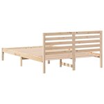 vidaXL Cadre de lit avec tête de lit Marron 140 x 220 cm Pin massif