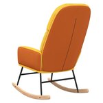 vidaXL Chaise à bascule Jaune moutarde Tissu
