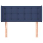 vidaXL Tête de lit avec oreilles Bleu 83x16x78/88 cm Tissu