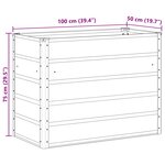 vidaXL Jardinière Anthracite 480 x 50 x 45 cm Acier galvanisé