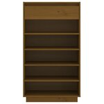 vidaXL Armoire à chaussures Marron miel 60x34x105cm Bois de pin massif