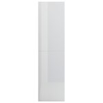 vidaXL Bibliothèque/Séparateur de pièce Blanc brillant Bois ingénierie