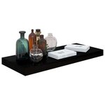 vidaXL Étagère murale flottante Noir brillant 60x23 5x3 8 cm MDF