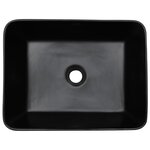 vidaXL Vasque à poser noir/bleu rectangulaire 46x35 5x13 cm céramique