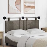 vidaXL Tête de lit suspendue Gris PU antique