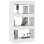 vidaXL Bibliothèque/Séparateur de pièce Blanc 60x30x103 cm Aggloméré