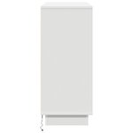 vidaXL Buffet avec LED Blanc 90x32x75 cm Bois d'ingénierie