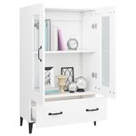 vidaXL Buffet haut Blanc 70x31x115 cm Bois d'ingénierie