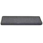 vidaXL Tapis d'escalier 30 pièces 65 x 21 x 4 cm Gris foncé Bord rectangulaire