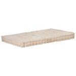 vidaXL Coussin de plancher de palette Coton 120x80x10 cm Beige