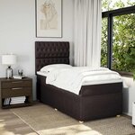vidaXL Sommier à lattes de lit avec matelas Marron foncé 90x190 cm