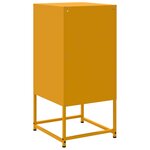 vidaXL Tables de chevet 2 Pièces jaune moutarde 36x39x78 cm acier
