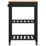 vidaXL Chariot de cuisine Uni Noir 88 5 x 40 x 60 cm