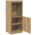 Buffet vidaXL avec lumières LED Chêne artisanal 41x37x100 cm
