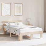 vidaXL Cadre de lit Marron 120 x 200 cm Bois de pin massif