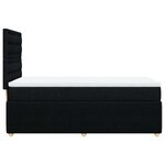vidaXL Sommier à lattes de lit avec matelas Noir 90x190 cm Tissu