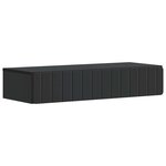 vidaXL Table d'appoint murale Noir 87 5 x 34 5 x 17 cm