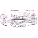 vidaXL Ensemble de canapés d'extérieur 5 pc Blanc et gris clair
