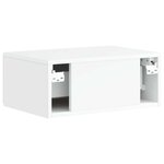vidaXL Cabinet de chevet mural Blanc brillant 49 x 34 5 x 20 cm