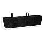 Vidaxl jardinières 2 pièces jacinthe d'eau noir