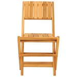 vidaXL Chaises de jardin pliantes lot de 2 47x61x90cm bois massif teck