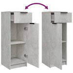 vidaXL Armoire de salle de bain gris béton 32x34x90 cm