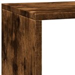 vidaXL Étagère séparatrice de pièce 3 niveaux chêne fumé