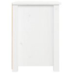 vidaXL Table de chevet Blanc 40x35x49 cm Bois de pin massif