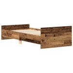 vidaXL Cadre de lit avec tête de lit Bois ancien Bois d'ingénierie