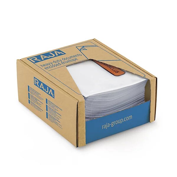 Pochette porte-documents adhésive documents ci-inclus raja super 225x165 mm (lot de 250)