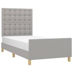 vidaXL Cadre de lit sans matelas avec tête de lit gris clair 80x200cm