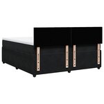 vidaXL Sommier à lattes de lit avec matelas Noir 180x200 cm Velours