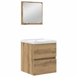 vidaXL Ensemble de mobilier de salle de bain 2 Pièces Bois d'ingénierie