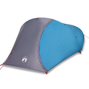vidaXL Tente de camping à dôme 4 personnes bleu imperméable