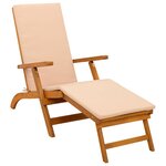 vidaXL Chaise longue inclinable et pliable 2 Pièces Beige