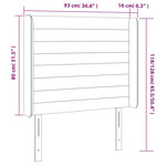 vidaXL Tête de lit à LED Rose 93x16x118/128 cm Velours