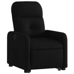 vidaXL Fauteuil inclinable noir tissu