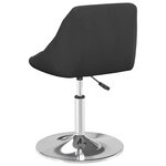 vidaXL Chaises à dîner pivotantes 4 Pièces Noir Velours